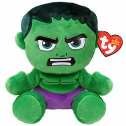 Hulk Marvel Avengers Beanie Babies Regular, Licensed Beanie Baby Soft Plush Toy, Collectible Cuddly Stuffed Teddy