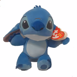 TY Beanie Baby Stitch - (Soft Body) -6"""" Blue