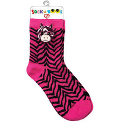 TY Kids Zoey Zebra Socks One Size