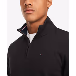 Tommy Hilfiger Mens Long Sleeve Fleece Quarter Zip Pullover Sweatshirt