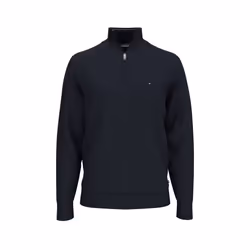 Tommy Hilfiger mens 1/4 Zip Mockneck Sweatshirt  Tommy Captain  Large