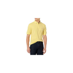 Tommy Hilfiger Mens Regular Short Sleeve Polo Shirt in classic Fit  Yellow Iris  X-Small