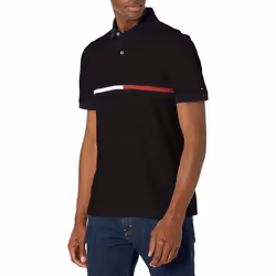 Tommy Hilfiger Men's Flag Pride Polo Shirt in Custom Fit  CS DEEP Knit
