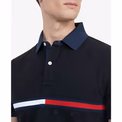 Tommy Hilfiger Men's Flag Pride Polo Shirt in Custom Fit  CS DEEP Knit
