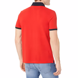 Tommy Hilfiger Men's Flag Pride Polo Shirt in Custom Fit  Apple Red  X