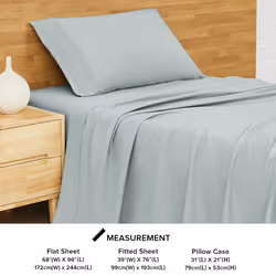 UGG 11824 Alahna Twin Bed Sheets and Pillowcases 3-Piece Set Sleep in Luxury Machine Washable Deep Pockets Wrinkle-Resistant Breathable Cozy Comfort S