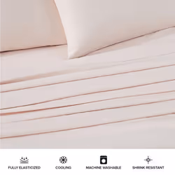 UGG 13593 Alahna Cal King Bed Sheets and Pillowcases 4-Piece Set Luxury Machine Washable Deep Pockets Wrinkle-Resistant Breathable Cozy Comfort Silky
