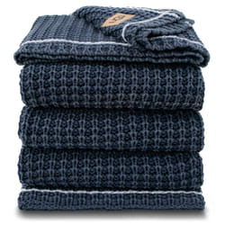 UGG 38814 Luna Soft Washed Antistatic Cotton Lightweight Reversible Chunky Knit Decorative Knit Blankets Washable Perfect Throw Blanket for Outdoor In