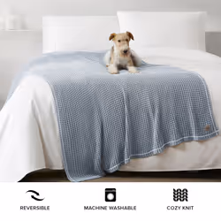 UGG 38818 Luna Oversized Waffle Cotton Throw Blanket Comfy Soft Stone Washed Cotton Blankets Luxury All Season Easy Care Accent Blanket for Sofa Couch