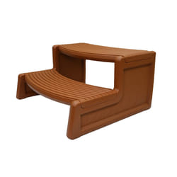 Confer Plastics Resin Multi Purpose Outdoor Non Slip Portable Spa and Hot Tub HandiStep Deck Patio Steps Accessories  Redwood