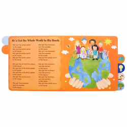 C.R. Gibson Tab-Side Jesus Loves Me Songs Board Book for Kids by Stephanie Peterson Jones