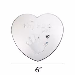 C.R. Gibson 3 Piece Baby Handprint & Footprint Kit  6.5"" x 6.25""  Heart First