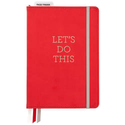 C.R. Gibson Red Leatherette""Let's Do This"" Dot Grid Notebook Journal