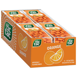Tic Tac Orange Flavored Mints  Bulk 12 Pack  On-The-Go Refreshment  1 Oz Each