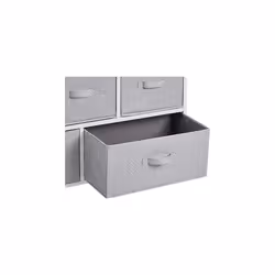 Basics Extra Wide Fabric 5-Drawer Storage Organizer Unit for Closet, White