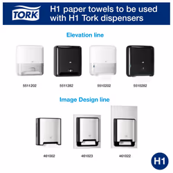 Tork Matic Extra Soft Paper Hand Towel Roll White with Blue Leaf H1  Premium  High Absorbency  6 Rolls x 300 ft  290094