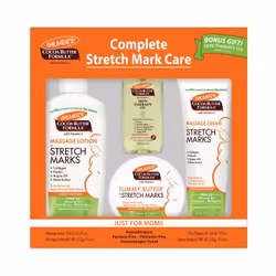 Palmer's Complete Pregnancy Stretch Mark Care Kit, Women, Universal skin, Anti-stretch mark, Cocoa butter, Shea butter, 4 pc( ...