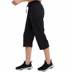 Champion Lightweight Lounge Cropped Pants Jersey Knit Capri for Women 18 Black X-Large