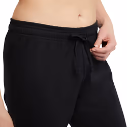 Champion Lightweight Lounge Cropped Pants Jersey Knit Capri for Women 18 Black X-Large