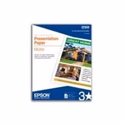 Epson Presentation Paper Matte - 8.5" x 11" - 100 Sheets, 102 g/m², 4.9 µm, 90%, 100 sheets, 8.5 x 11", 90 %