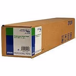 Epson Singleweight Matte Paper Roll, 24" x 40 m, 120g/m², 40 m, 61 cm, 61 cm (24"), Matt, 120 µm, 120 g/m²