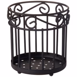Spectrum Diversified 55810 Scroll Grande Utensil Holder  Black