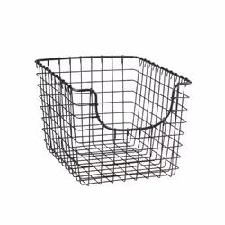 Spectrum Diversified Scoop Wire Basket Vintage-Inspired Steel Storage Solution for Kitchen Pantry Closet Bathroom Craft ...