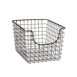 Spectrum Diversified Scoop Wire Basket  Vintage-Inspired Steel Storage Solution for Kitchen  Pantry  Closet  Bathroom  Craft Room & Garage  Small  Ind