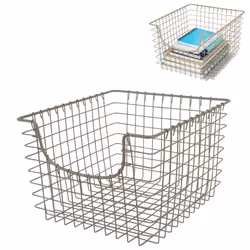 Spectrum Diversified 98977 Scoop Wire Basket Vintage-Inspired Steel Storage Solution for Kitchen Pantry Closet Bathroom ...