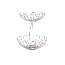 Spectrum Diversified Bloom Arched 2-Tier Server Satin Nickel
