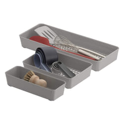 Spectrum Diversified Hexa Drawer Organizer Tray Modern Kitchen Cutlery  Utensil  Silverware Holder  Cabinet Storage  Set of 3  S