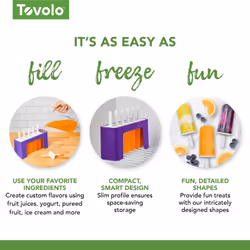 Tovolo Silicone Groovy Popsicle Molds with Tray Spring Green  Ice Pop Molds with 6 Cavities for Homemade Ice Pops  Frozen Sn