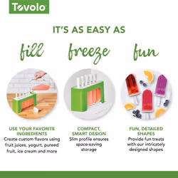 Tovolo Silicone Wavy Popsicle Molds with Tray Royal Purple  Ice Pop Molds with 6 Cavities for Homemade Ice Pops  Frozen Snac
