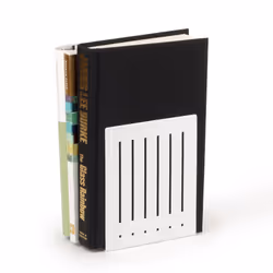 Spectrum Diversified Rectangle Bookends  Large  Pewter  2 Pieces