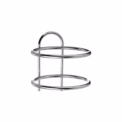 Upright  Standing Spoon Rest With Ceramic Dish Utensil Holder for Stovetop & Kitchen Counter Organization  Modern Vertical Design  Chrome/White