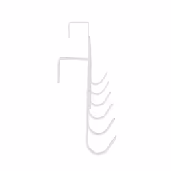 SPECTRUM DIVERSIFIED 62700 Over The Door Coat Rack  6-Hook  White