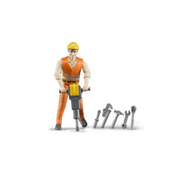 Bruder 60020 Construction Worker with Jackhammer and Tools