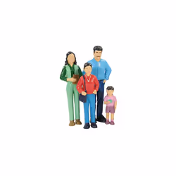 Marvel - 136 Education Pretend Play Hispanic Family, Toy Figures for Kids