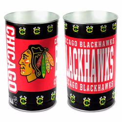 NHL Chicago Blackhawks Tapered Wastebasket 15""