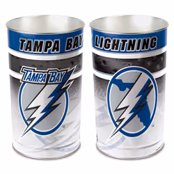 NHL 8011312 Tampa Bay Lightning Tapered Wastebasket, 15H