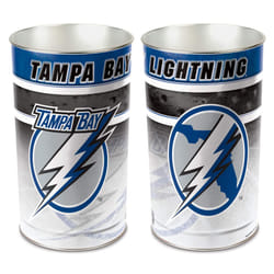 NHL 8011312 Tampa Bay Lightning Tapered Wastebasket, 15H