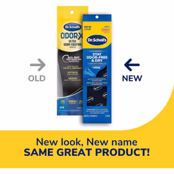 Dr. Scholl's Stay Odor-Free & Dry Comfort Insoles with Odor-X  Unisex Inserts  1 Pair  Full Length Trim to Fit Men's Shoe Sizes (7-13) and W