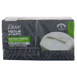 Dove Men+Care Body and Face Bar Extra Fresh 4 oz  6 Bar (Pack of 2)