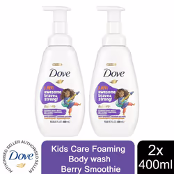 Dove Kids Care Body Wash Berry Smoothie Foaming Wash, 2x400ml
