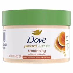 Dove Powered By Nature Smoothing Body Polish Exfoliating With 5 Natural Origin Ingredient Blend For Skin Care 10.5 oz (Pack o ...