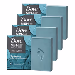 DOVE MEN + CARE Cleansing Bar Soap Eucalyptus + Cedar Oil 4 Count to Rebuild Skin in the Shower  a 4in1 Hair  Body  Face & Sh ...