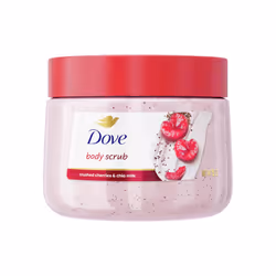 Dove Cherry & Chia Body Scrub Exfoliates and Deeply Nourishes for Smooth Radiant Skin 15oz