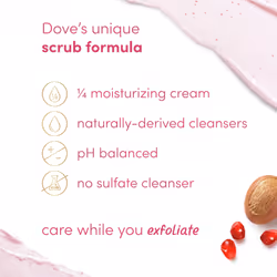 Dove Pomegranate& Shea Butter Body Scrub Exfoliates and Deeply Nourishes for Smooth  Radiant Skin 15oz