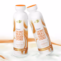 Dove Plant Milk Cleansing Body Wash Coconut & Lychee for Moisturized Skin Gentle Cleanser  No Sulfate Cleansers or Parabens  98% Biodegradable 17.5 fl