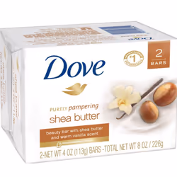 Dove Beauty Bar Gentle Skin Cleanser Moisturizing for Gentle Soft Skin Care Shea Butter More Moisturizing Than Bar Soap 3.75 ...